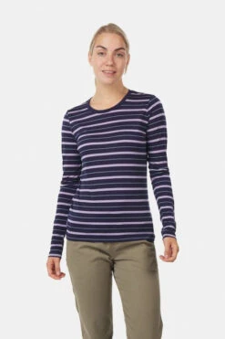 Icebreaker Wave Stripe Longsleeve Top Dames